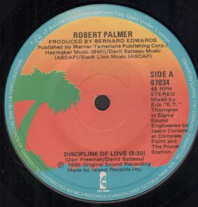 Robert Palmer - Discipline Of Love - 7 Inch