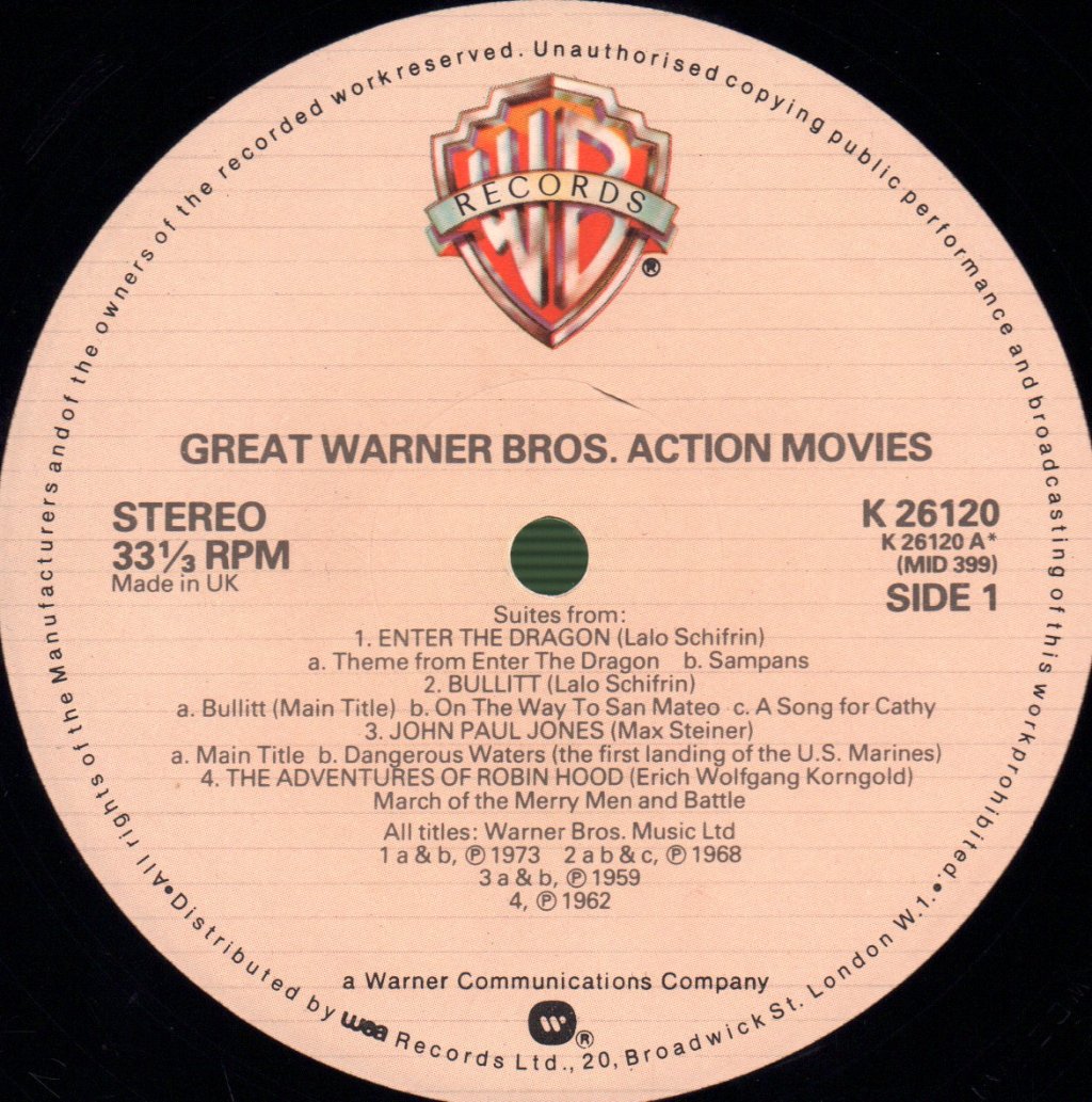 Various Artists - Great Warner Bros Action Movies - Lp