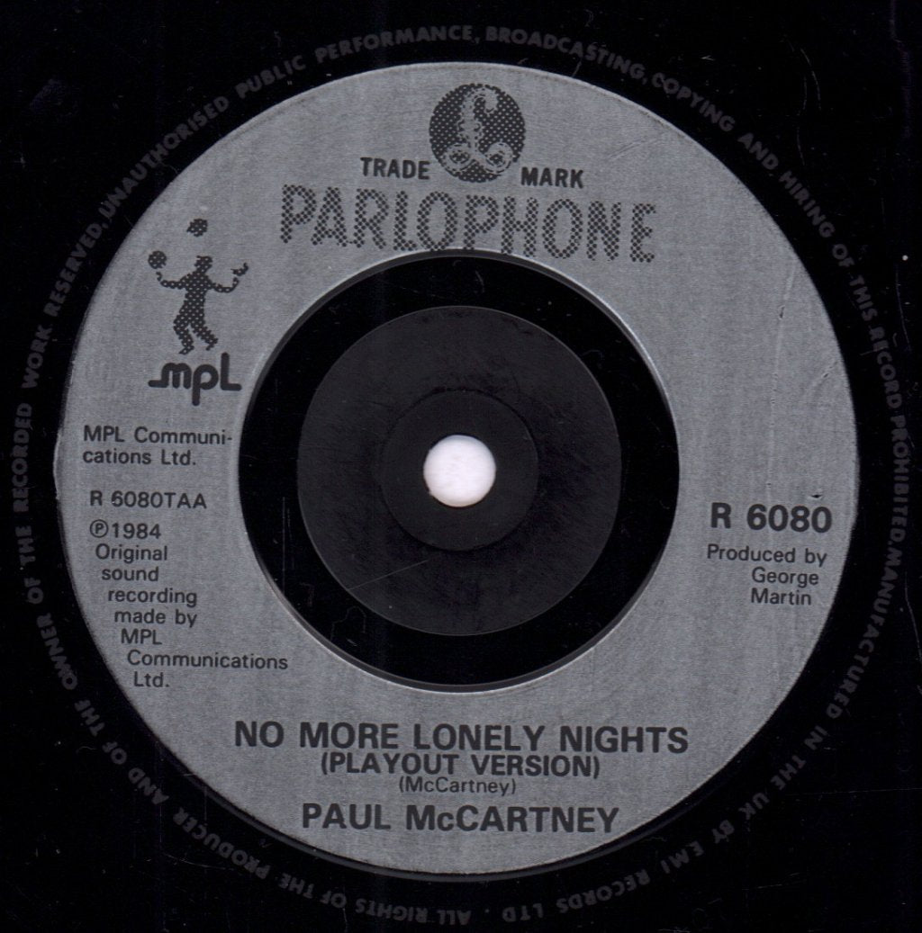 Paul McCartney - No More Lonely Nights - 7 Inch