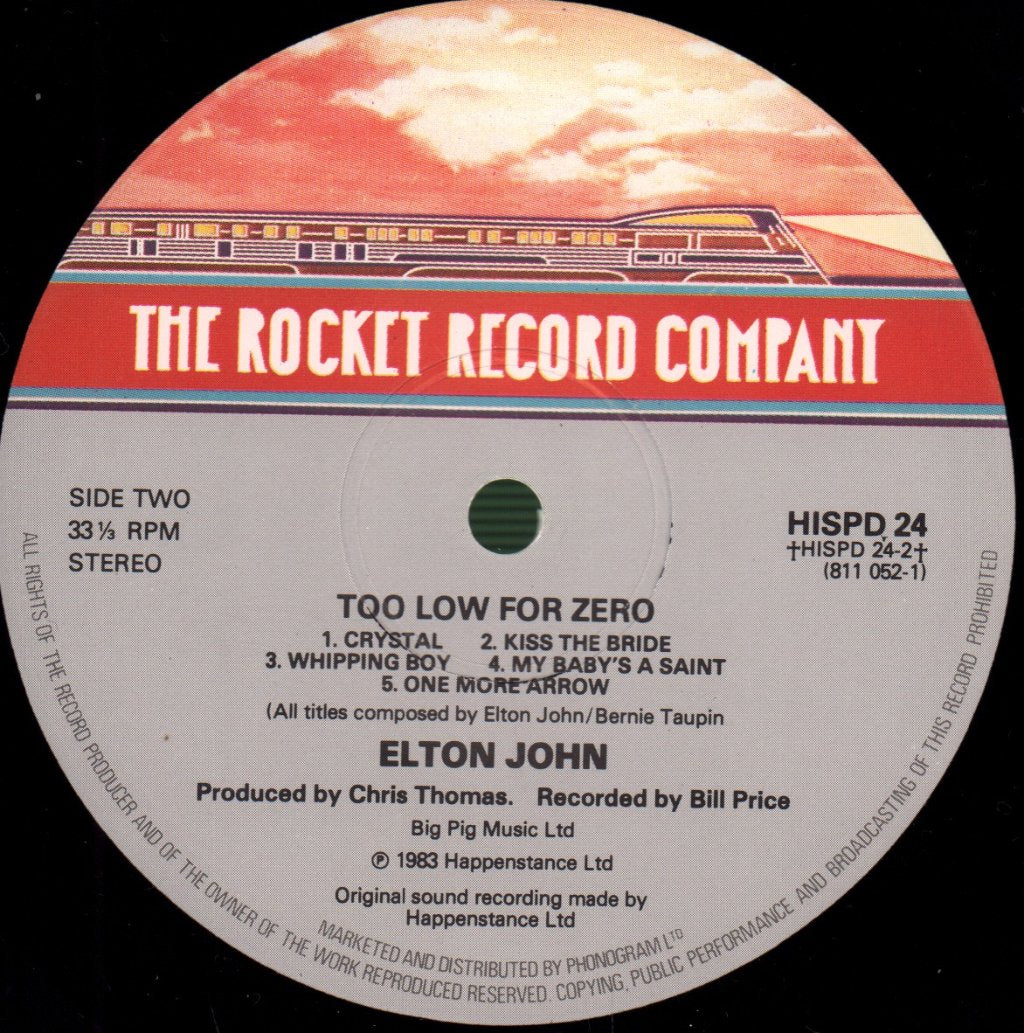 Elton John - Too Low For Zero - Lp