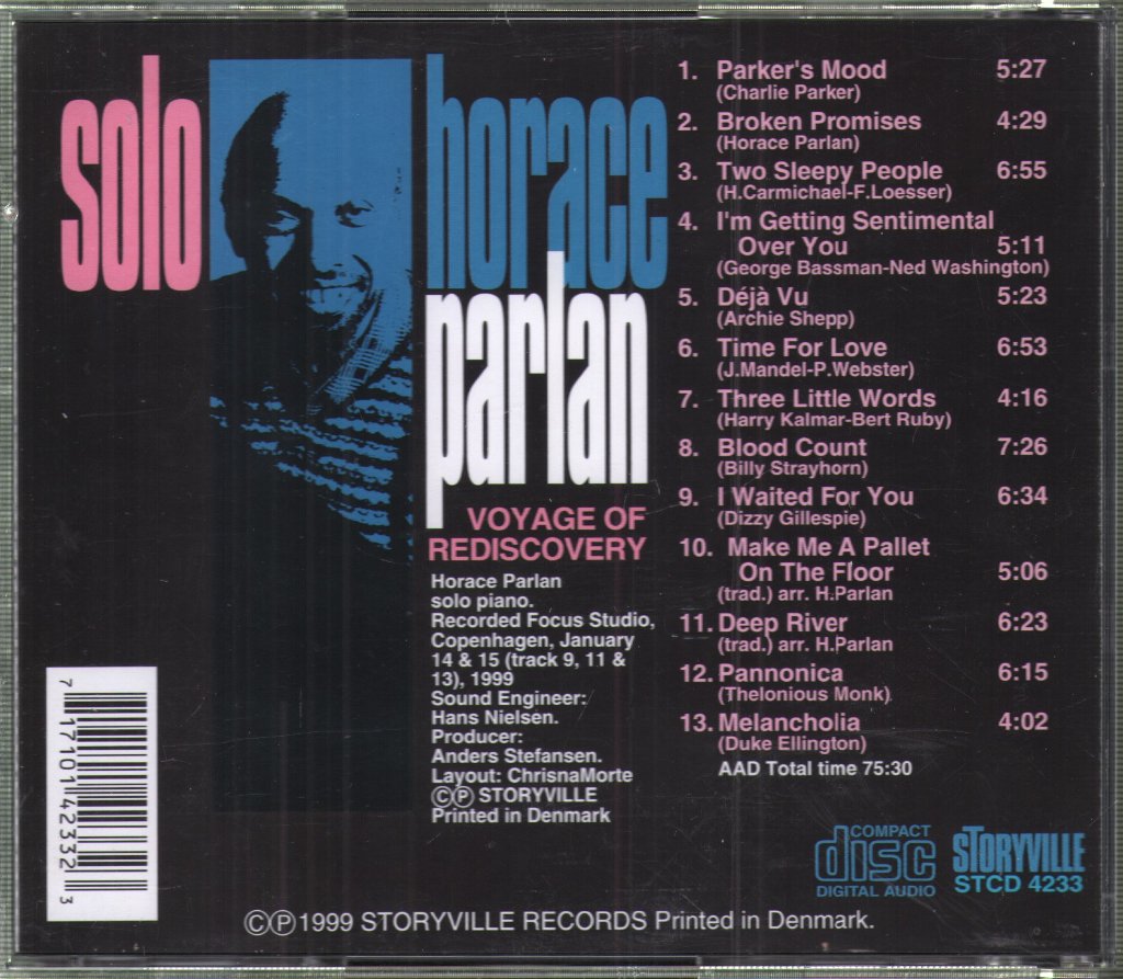 Horace Parlan - Voyage Of Rediscovery - Cd