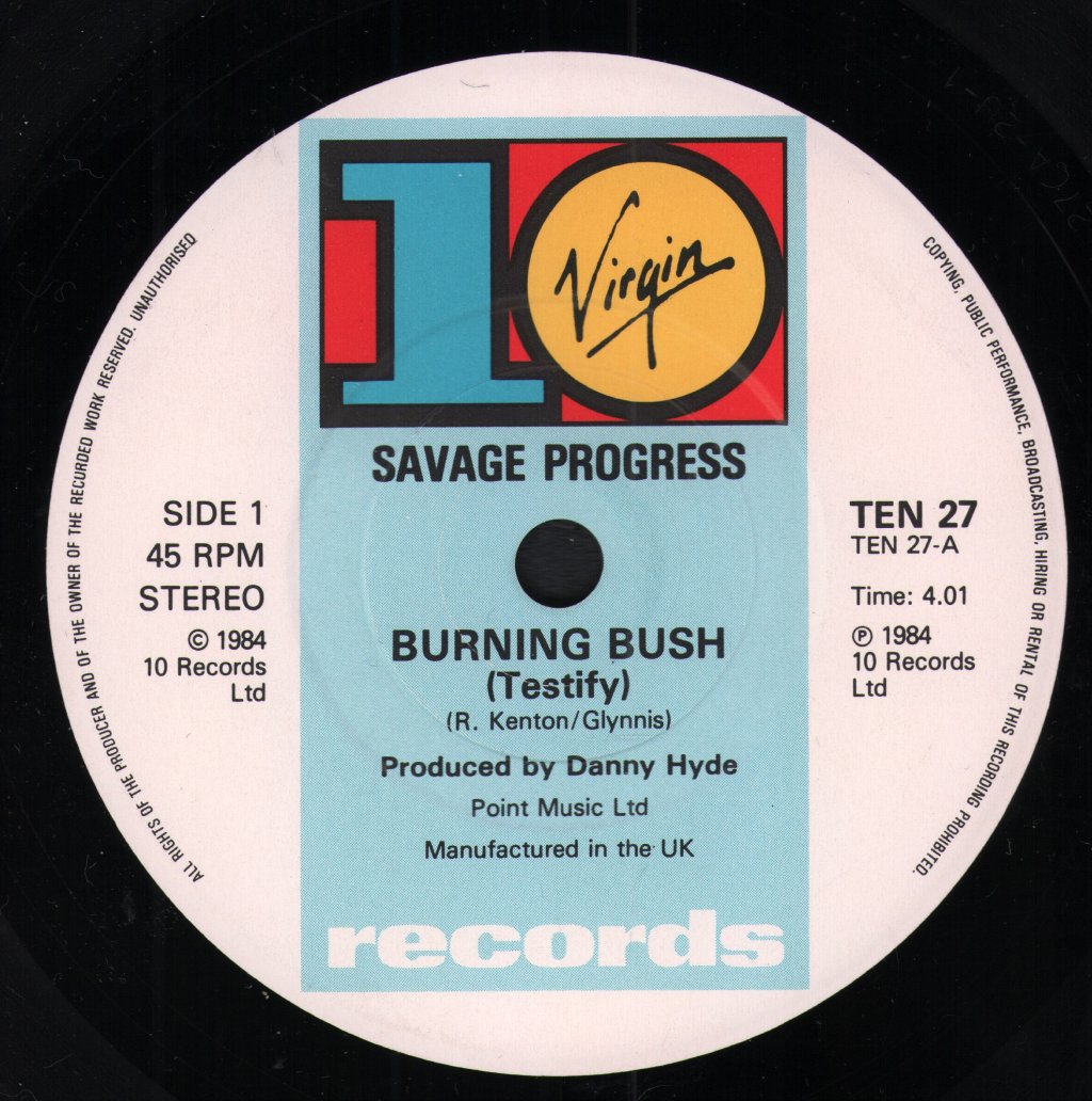 Savage Progress - Burning Bush - 7 Inch