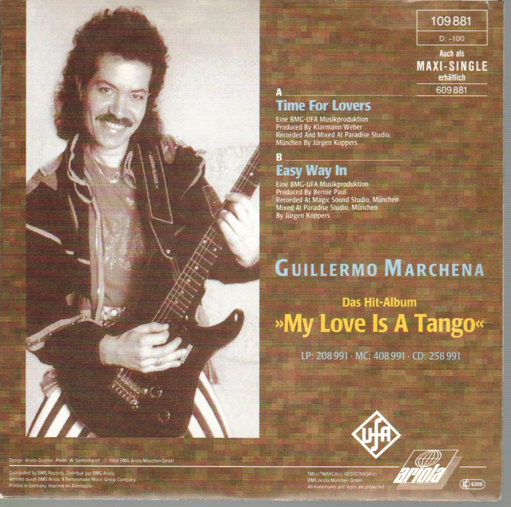 Guillermo Marchena - Time For Lovers - 7 Inch