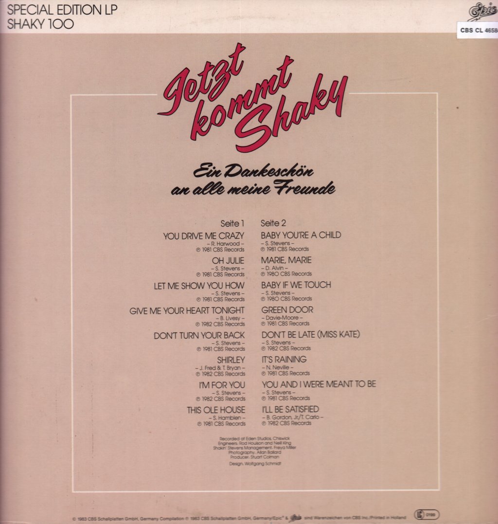 Shakin Stevens - Jetzt Kommt Shaky - Lp