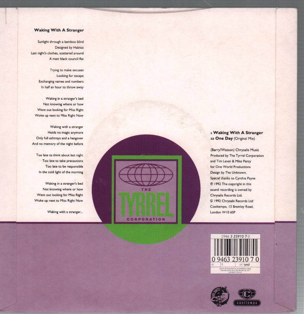 Tyrrel Corporation - Waking With A Stranger - 7 Inch