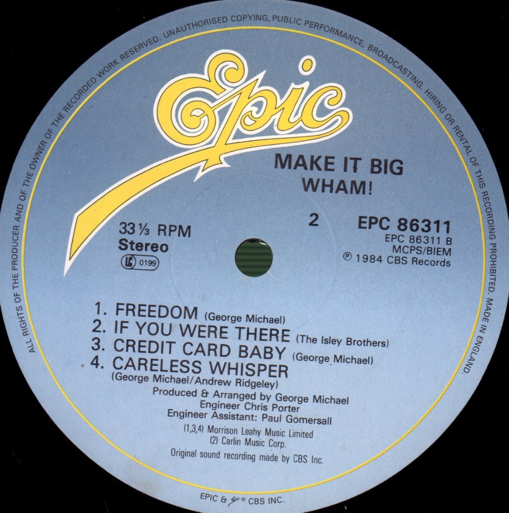 Wham - Make It Big - Lp