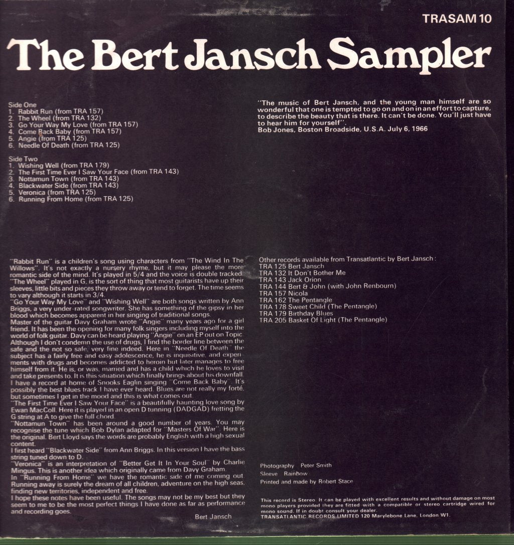Bert Jansch - Bert Jansch Sampler - Lp