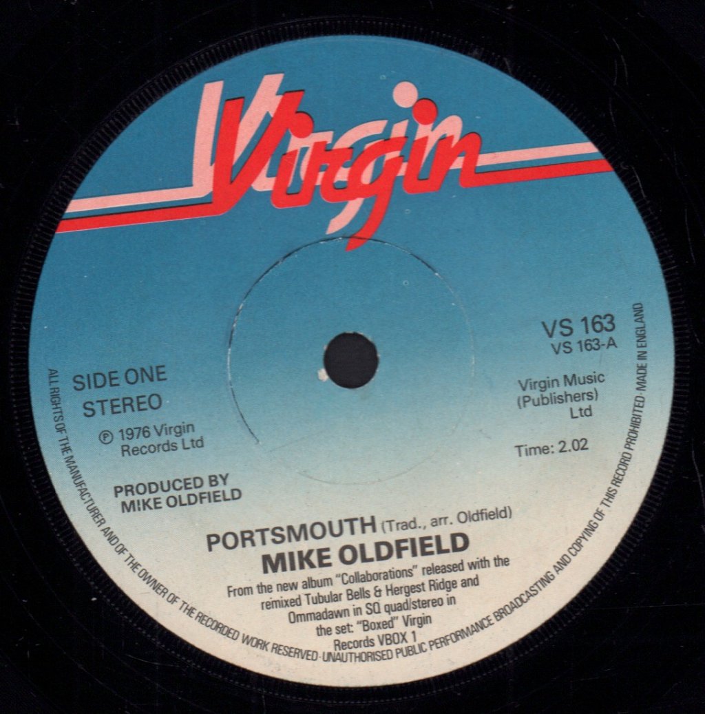 Mike Oldfield - Portsmouth - 7 Inch