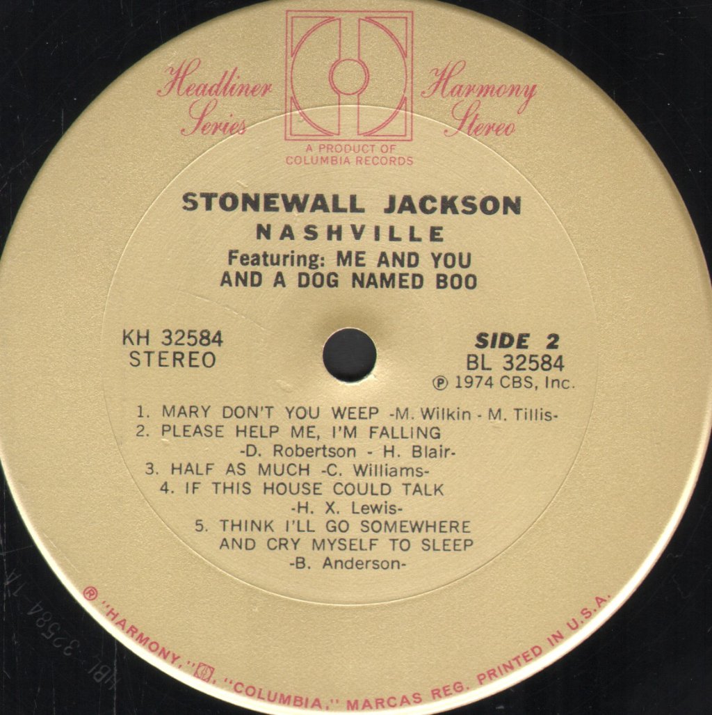 Stonewall Jackson - Nashville, Featuring: Me And You And A Dog Named Boo - Lp
