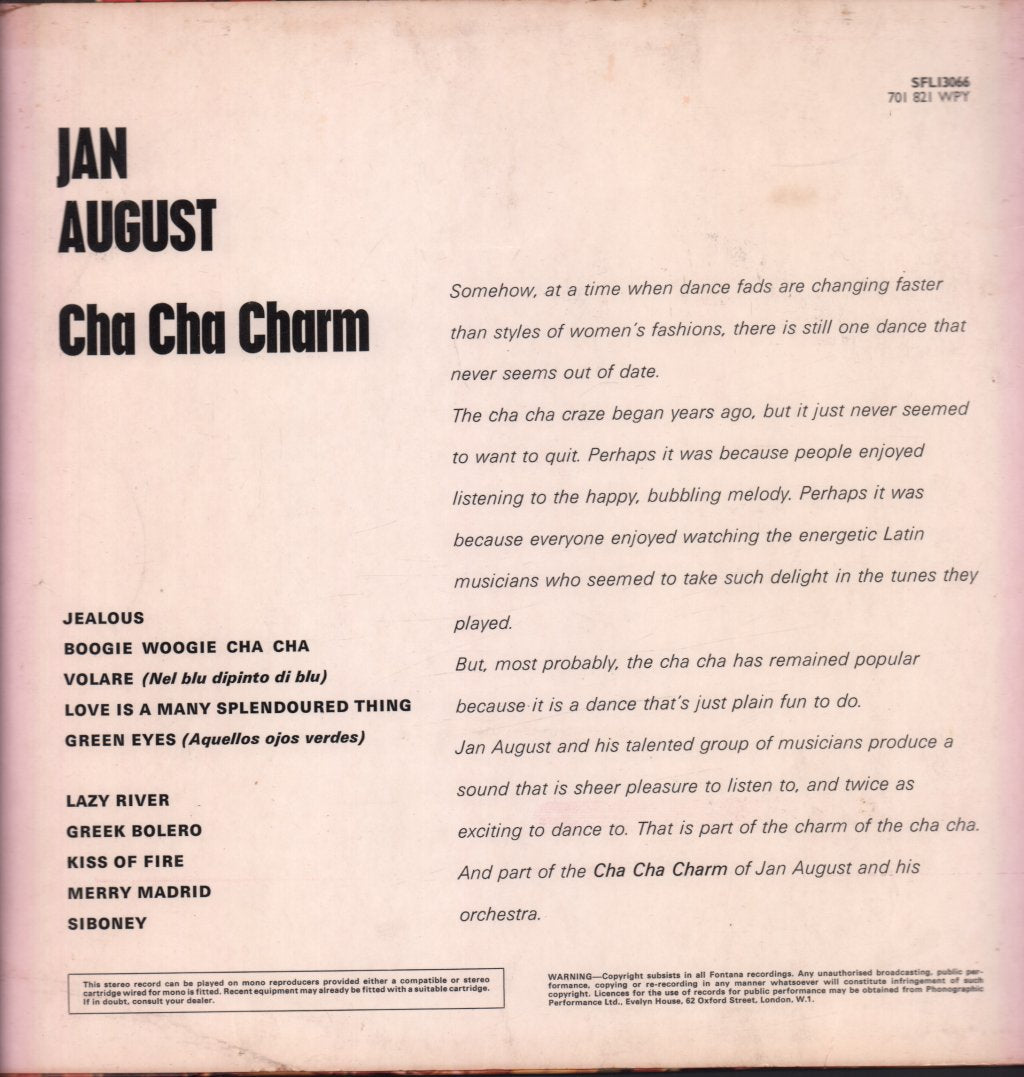 Jan August - Cha Cha Charm - Lp