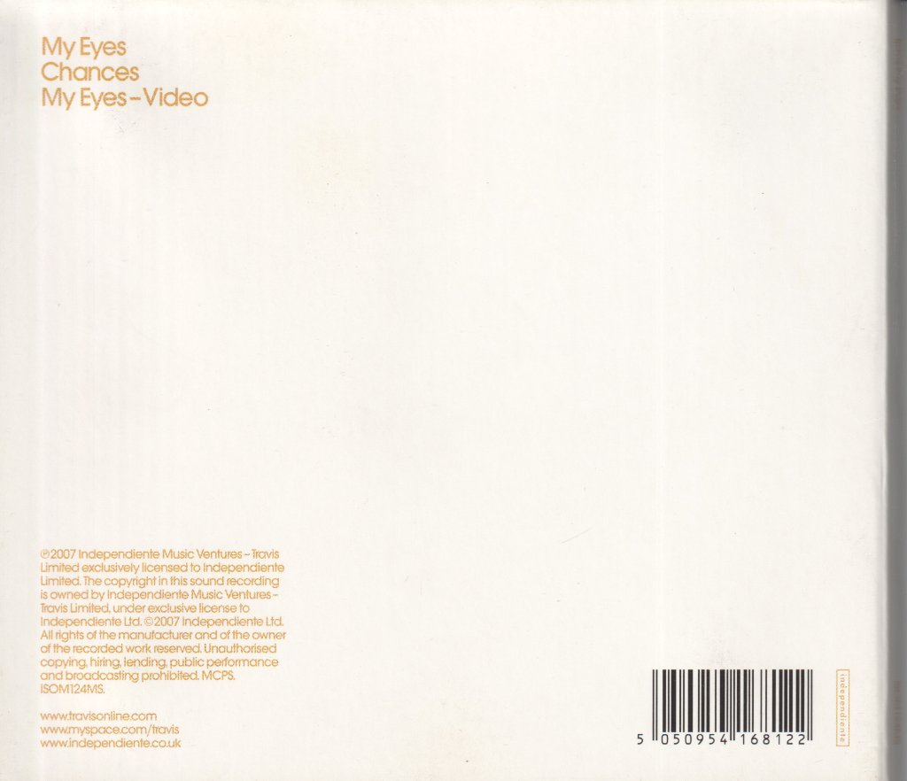 Travis - My Eyes - Cd