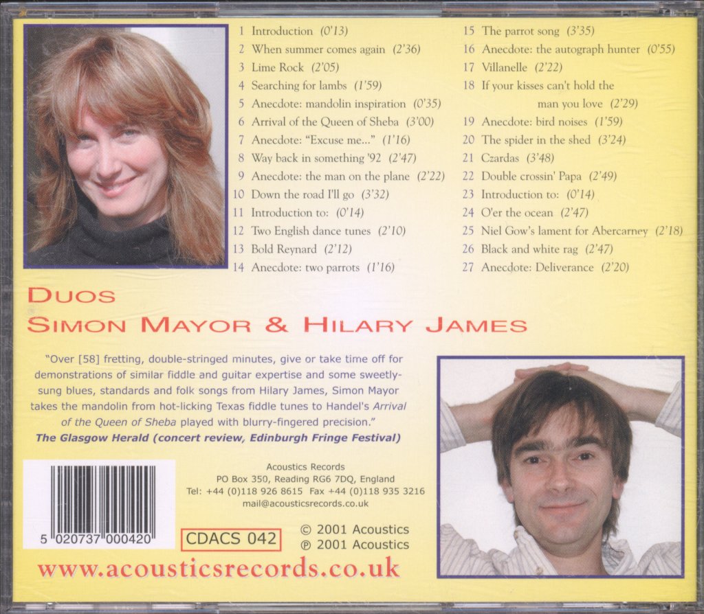 Simon Mayor - Duos - Cd