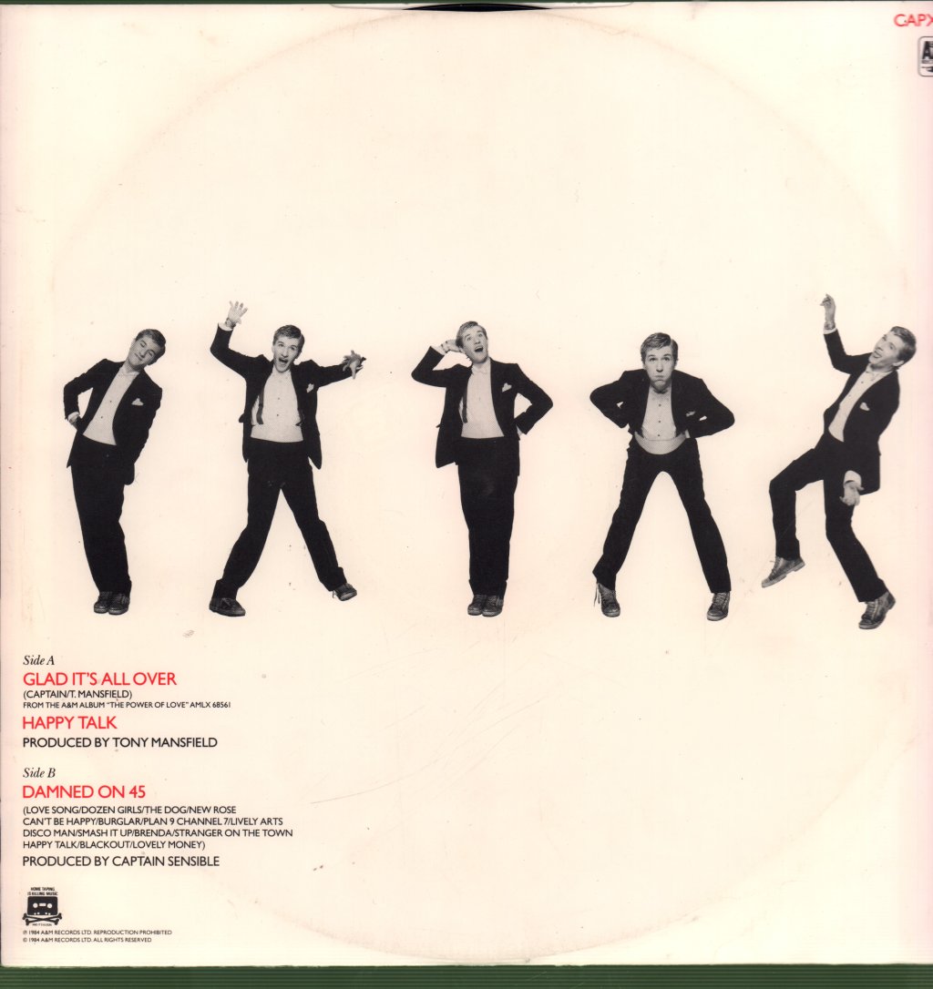 Captain Sensible - Glad It's All Over - 12 Inch