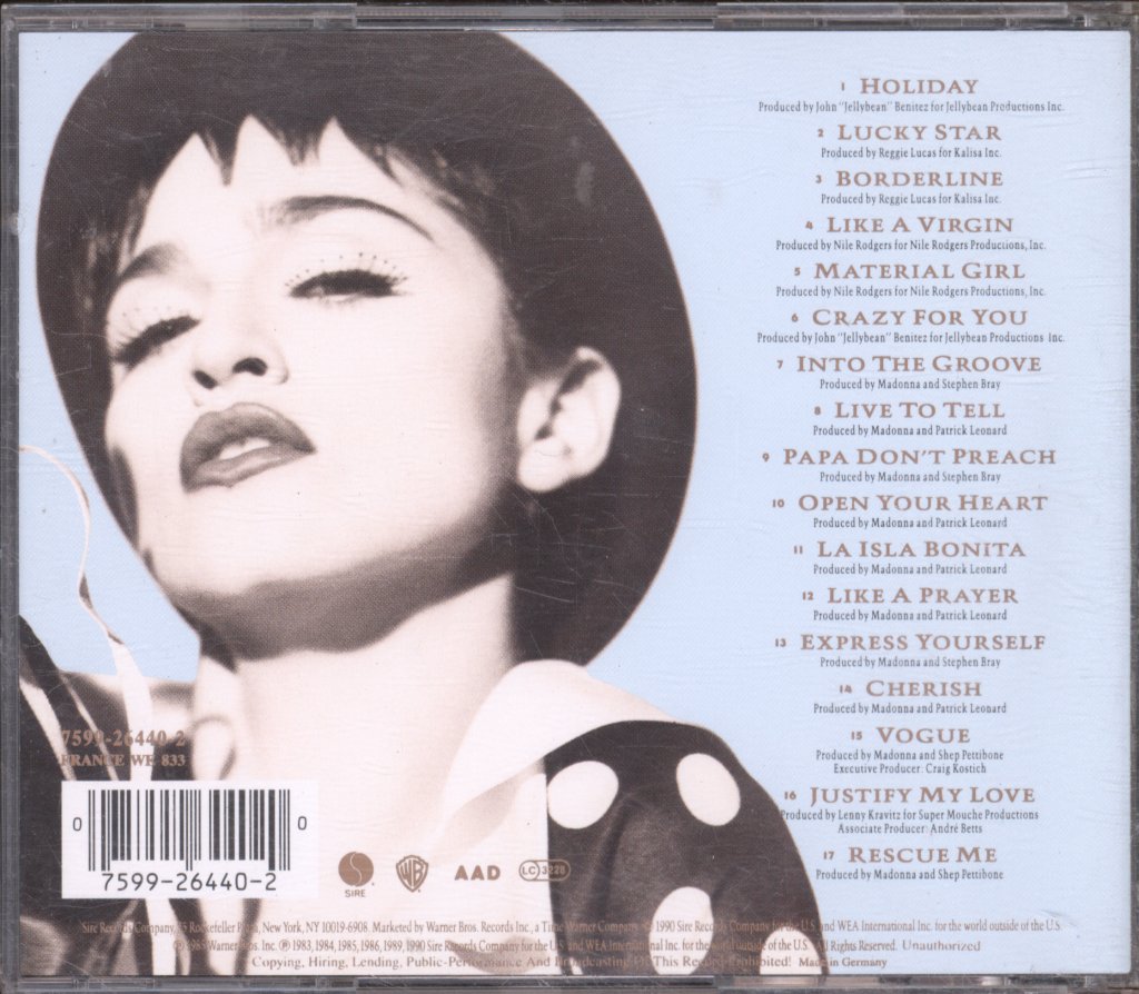Madonna - Immaculate Collection - Cd