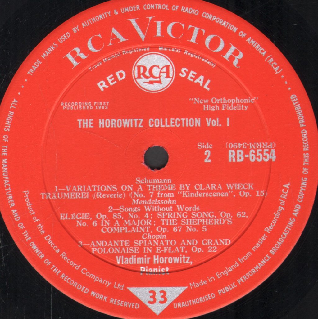 Vladimir Horowitz - Horowitz Collection, Vol. 1 - Lp