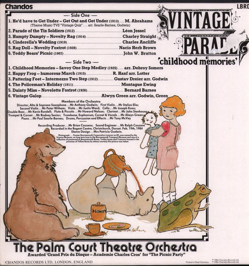 Palm Court Theatre Orchestra / Anthony Godwin - Vintage Parade 'Childhood Memories' - Lp