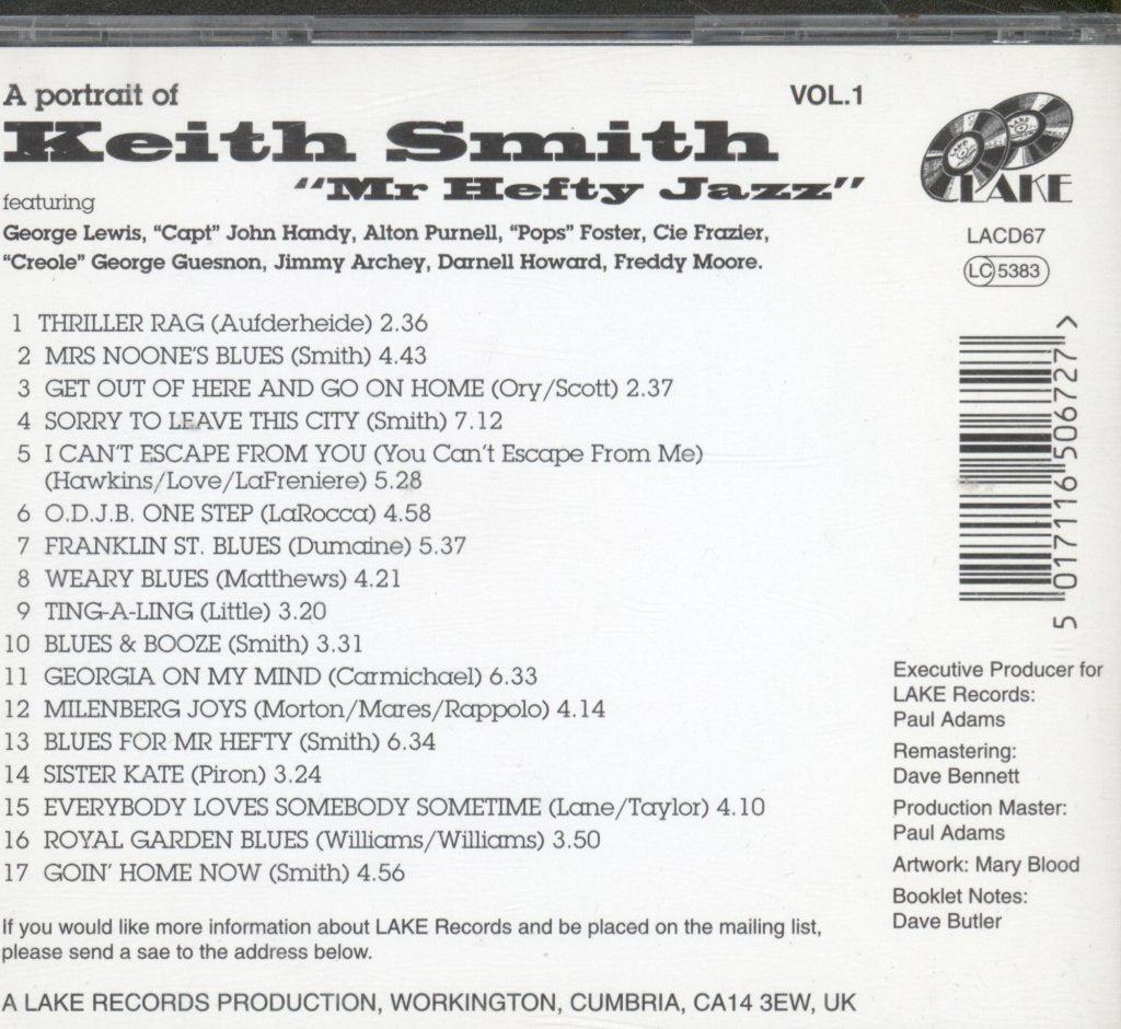 Various Artists - Portrait Of Keith Smith  "Mr Hefty Jazz - Cd
