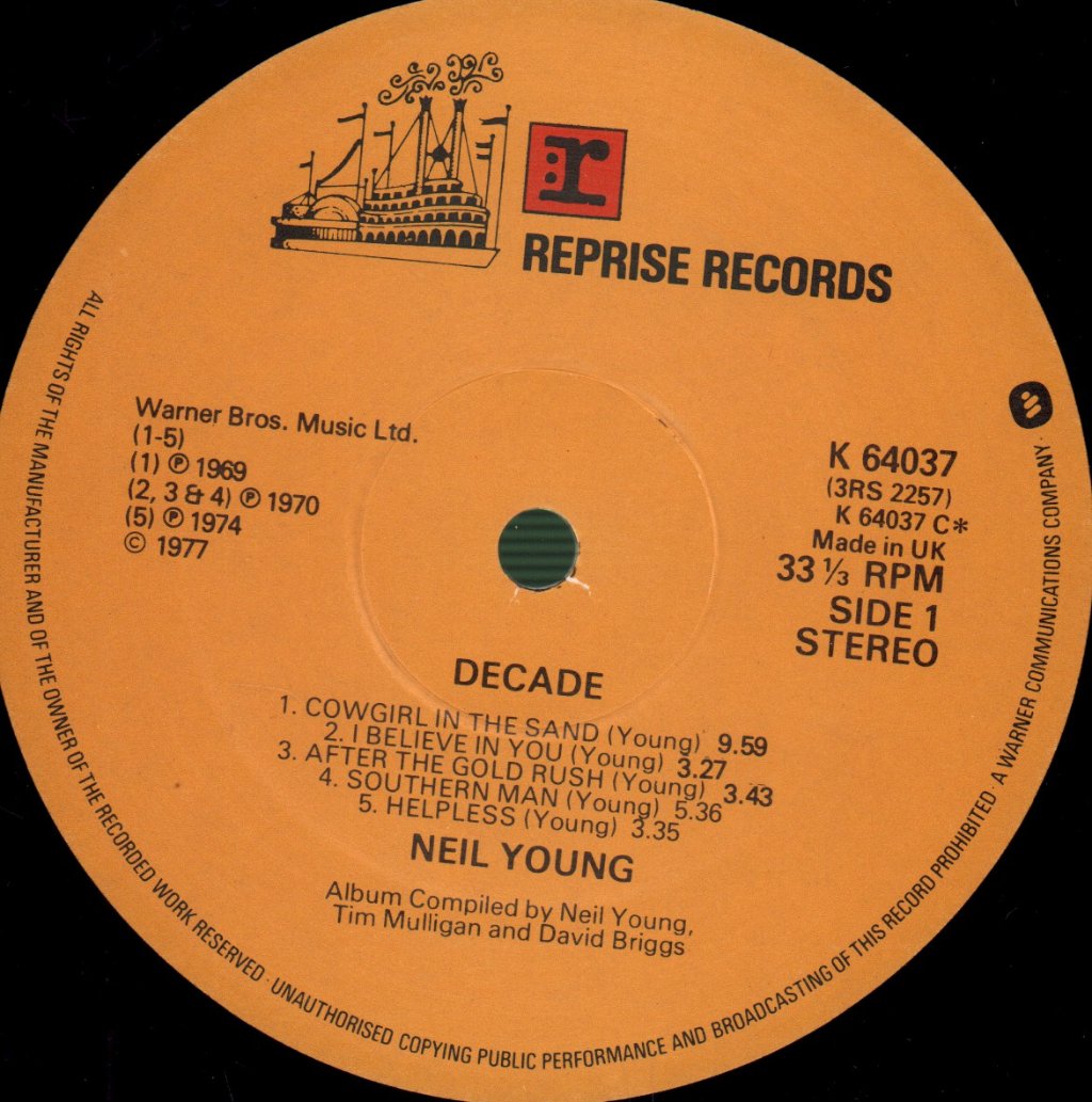 Neil Young - Decade - Triple Lp