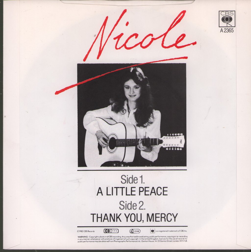 Nicole (Eurovision) - A Little Peace - 7 Inch