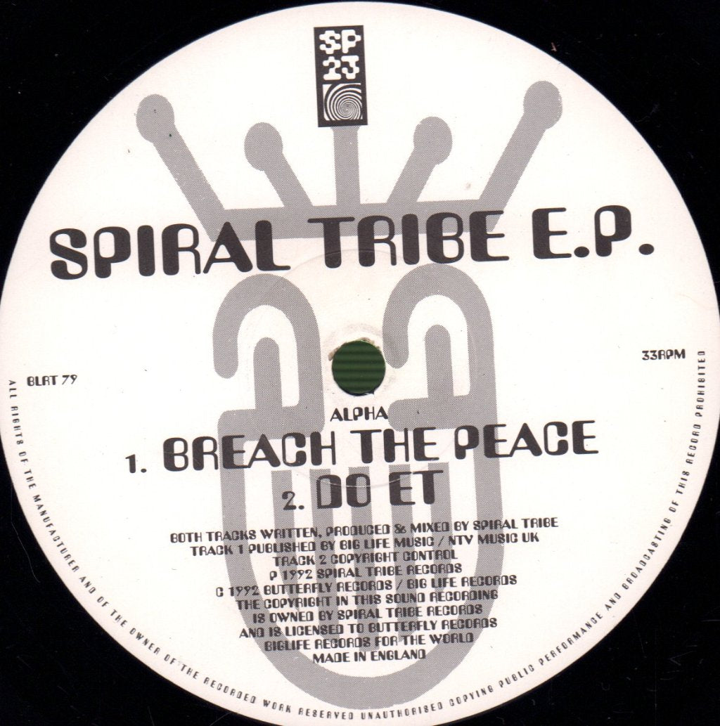 Spiral Tribe - Breach The Peace - 12 Inch