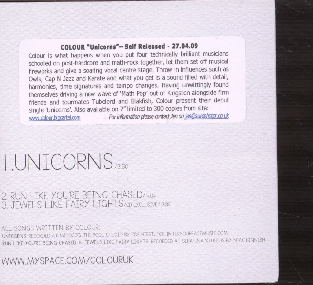Colour - Unicorns - Cdr