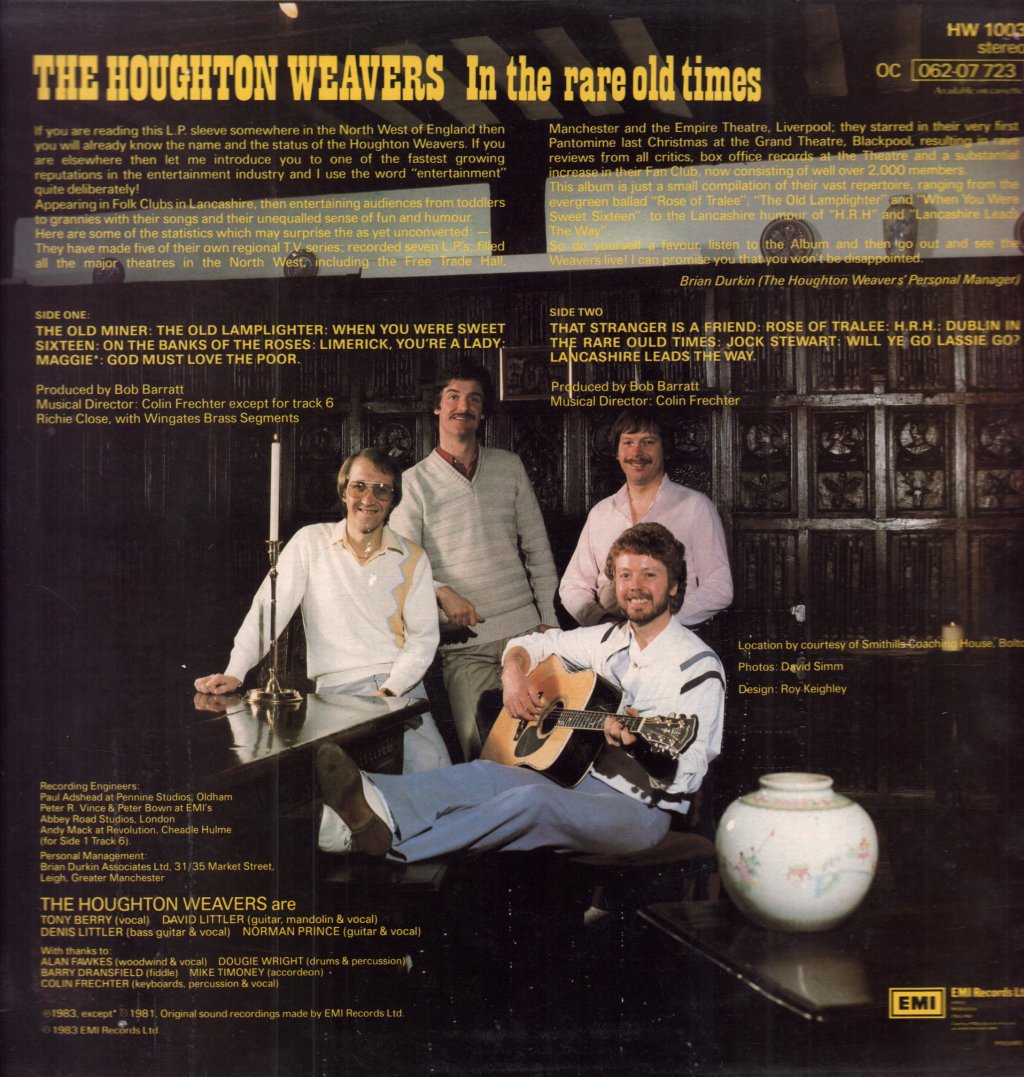 Houghton Weavers - In The Rare Old Times - Lp