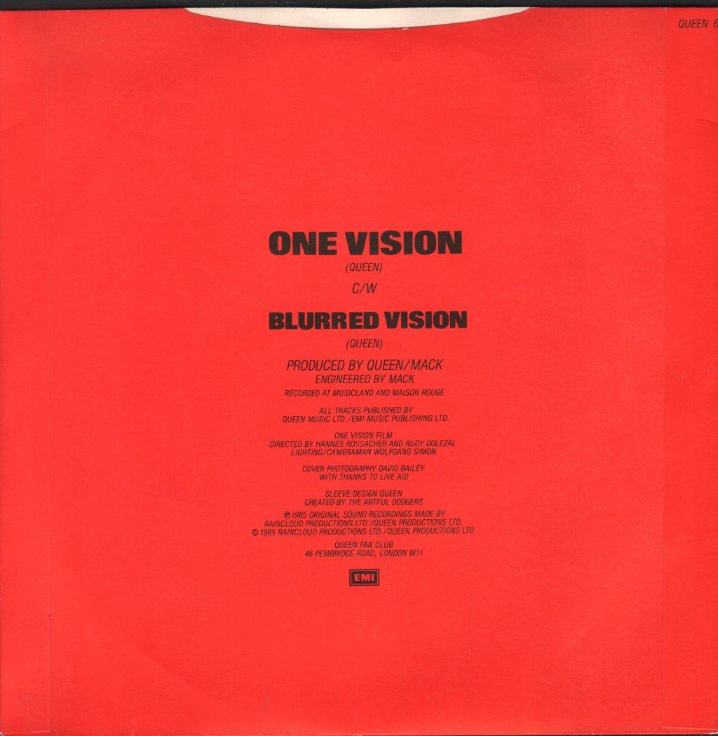 Queen - One Vision - 7 Inch