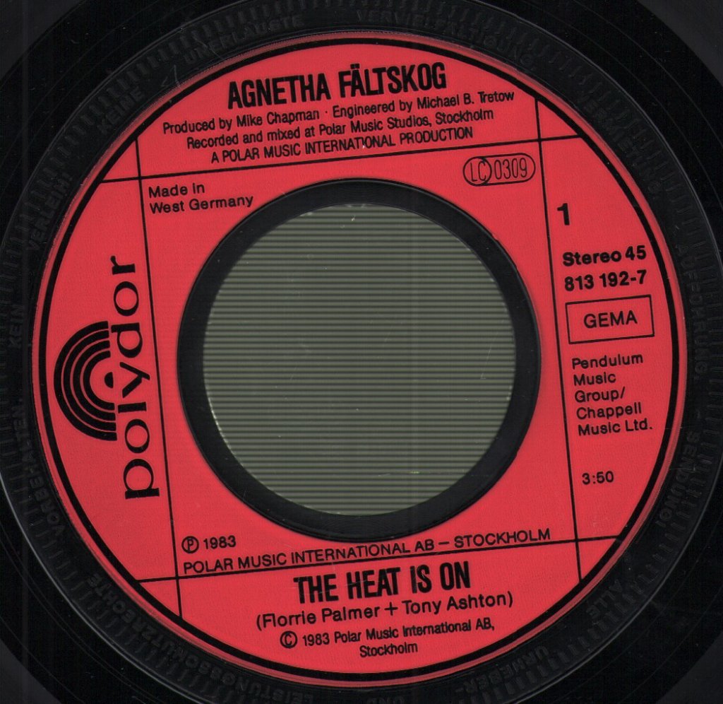 Agnetha Fältskog - Heat Is On / Man - 7 Inch