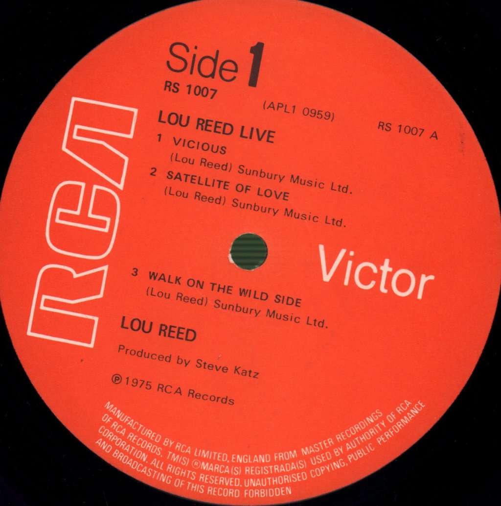 Lou Reed - Lou Reed Live - Lp