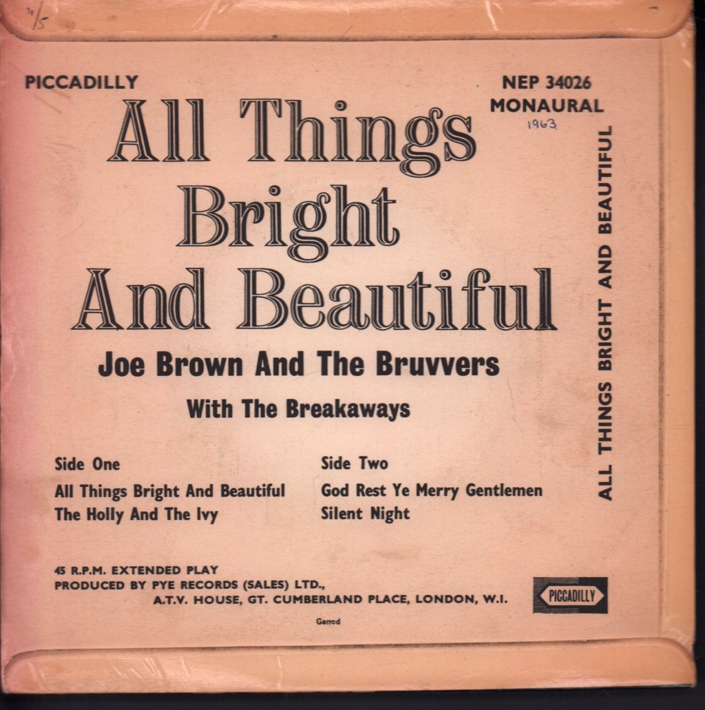Joe Brown - All Things Bright And Beautiful - 7 Inch