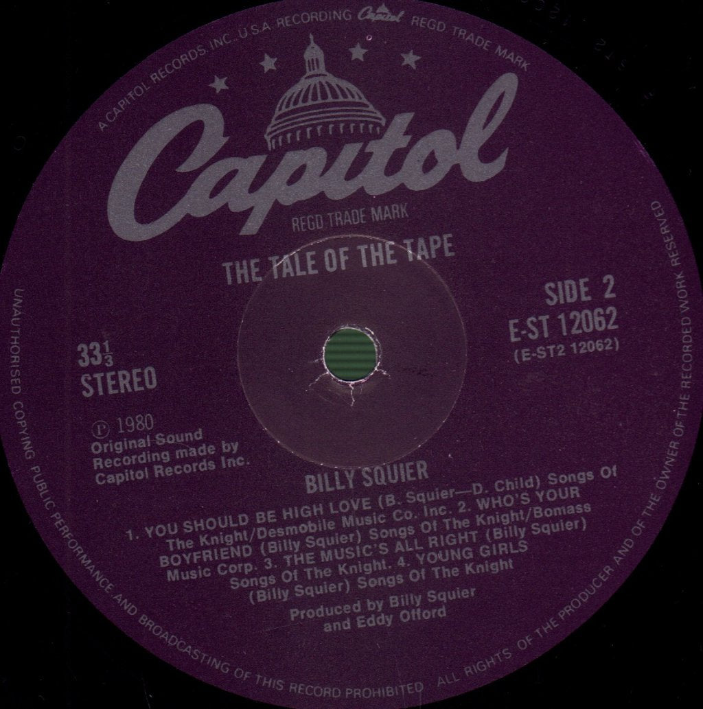 Billy Squier - Tale Of The Tape - Lp