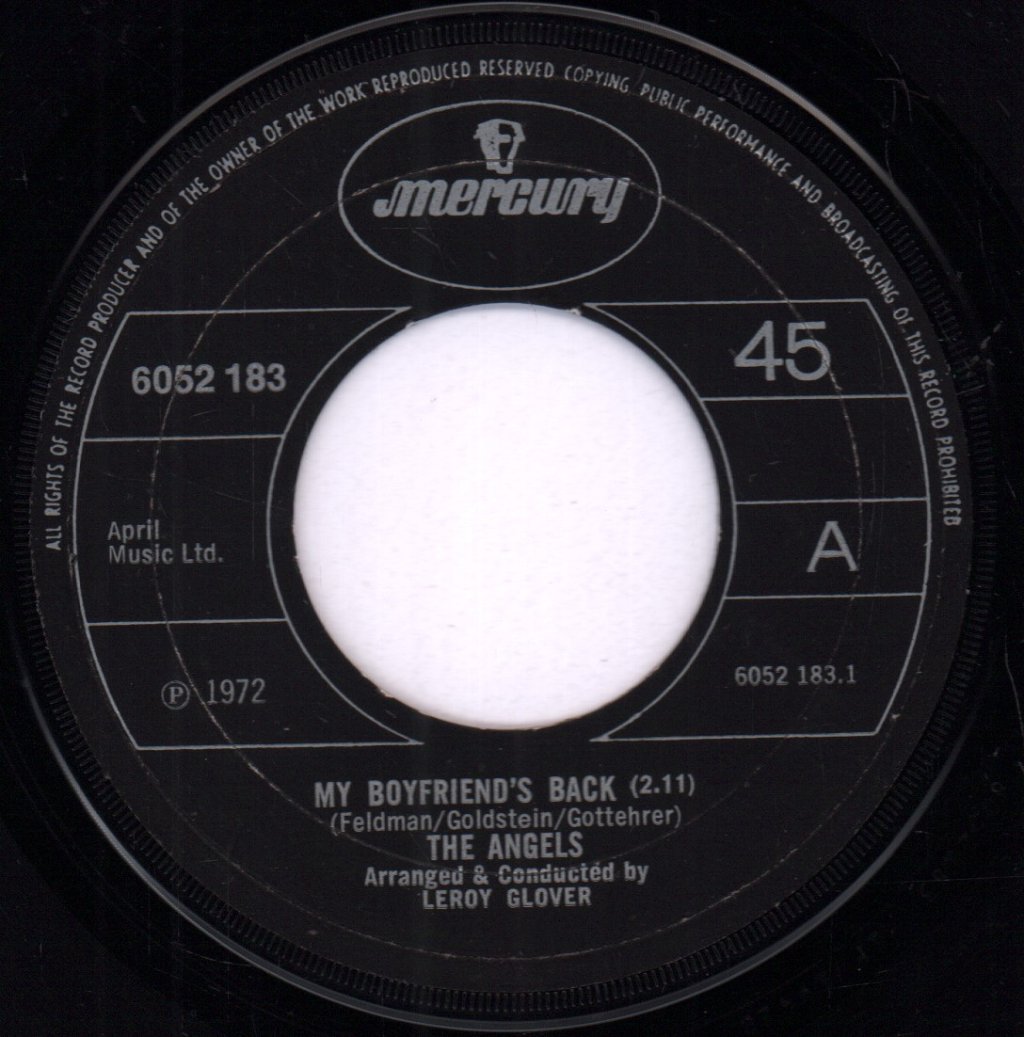 Angels (Girl Group) - My Boyfriend's Back - 7 Inch
