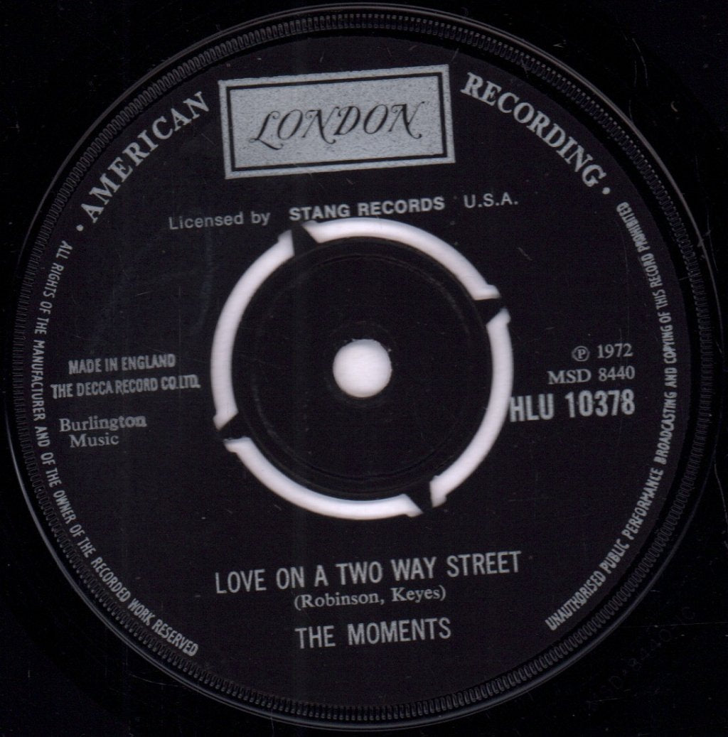Moments (70'S Group) - Love On A Two Way Street - 7 Inch