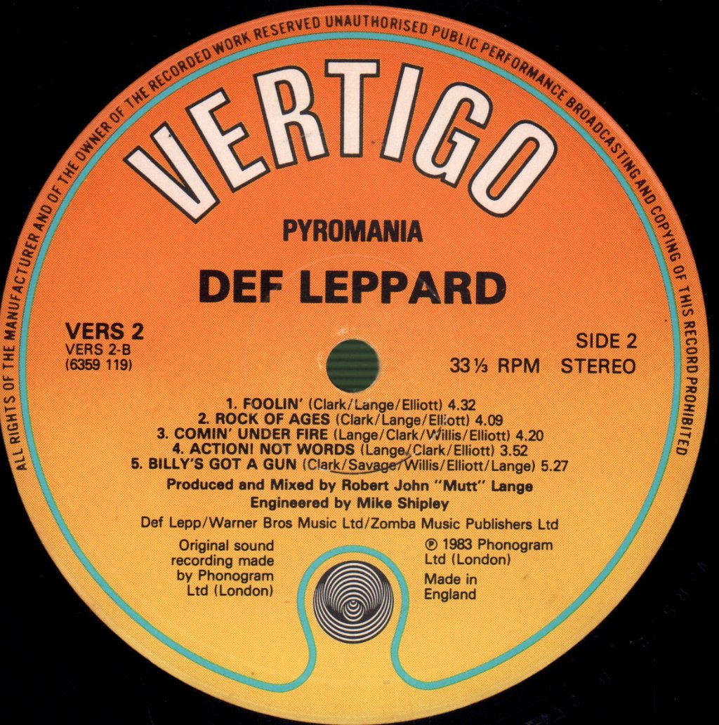 Def Leppard - Pyromania - Lp
