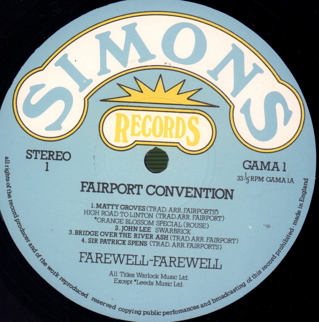 Fairport Convention - Farewell Farewell - Lp