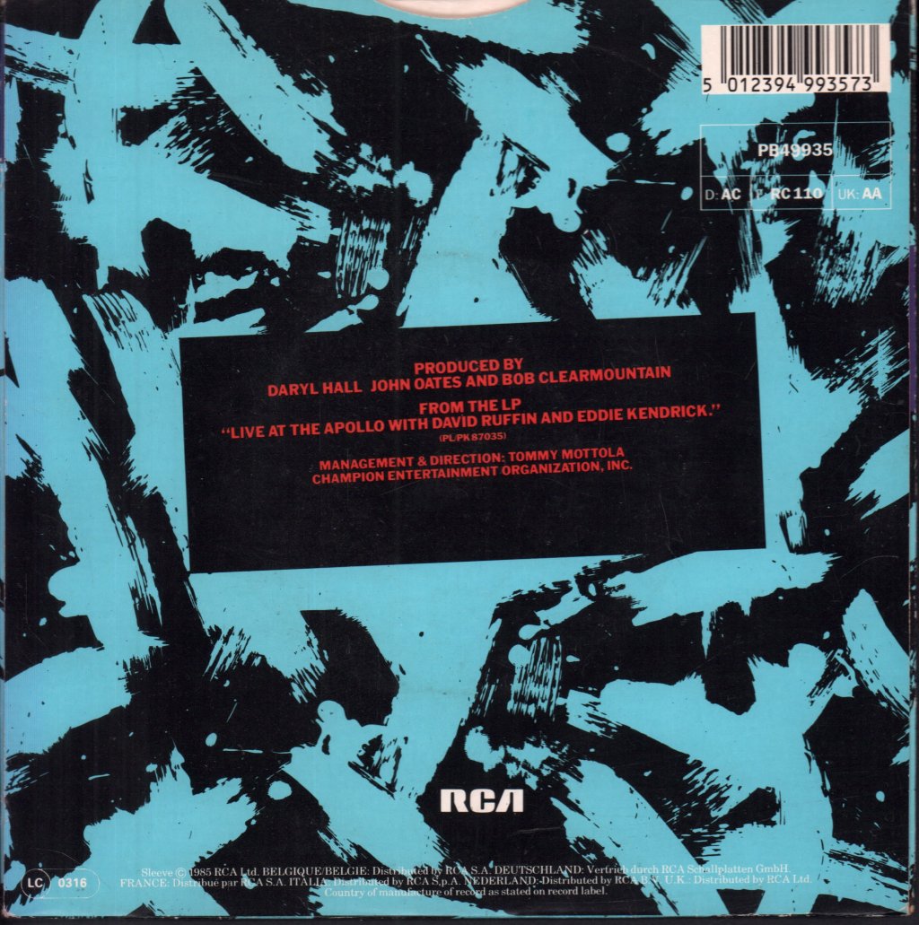 Hall And Oates - Way You Do The Things You Do - 7 Inch