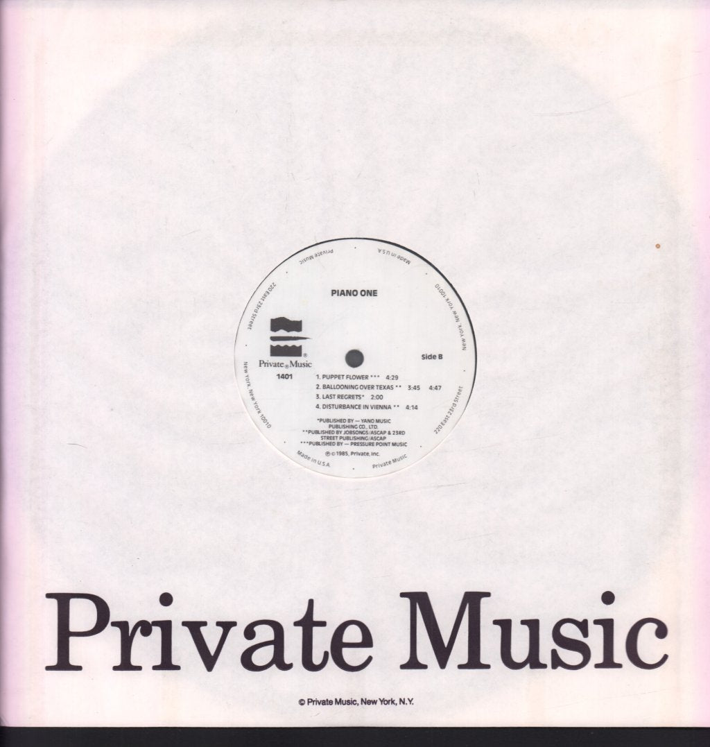 Various Artists - Piano One - Lp