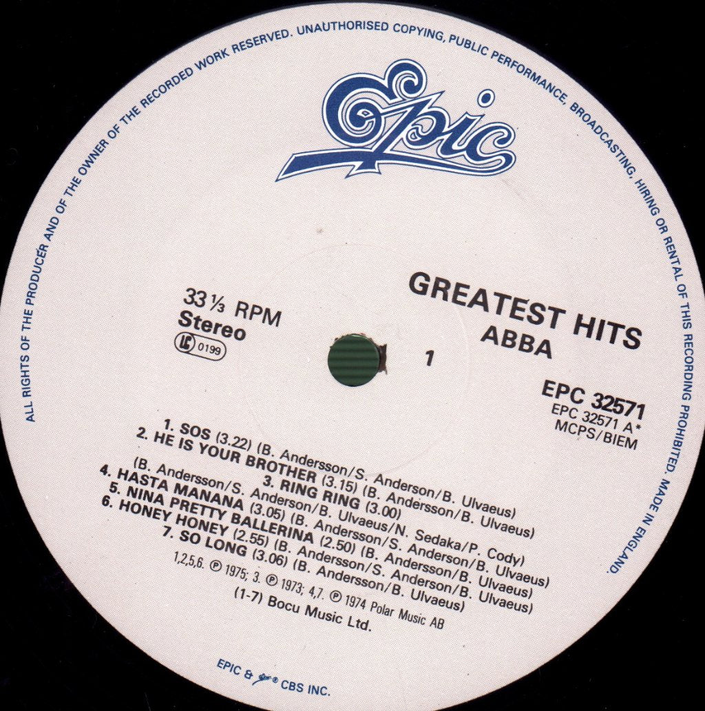 ABBA - Greatest Hits - Lp