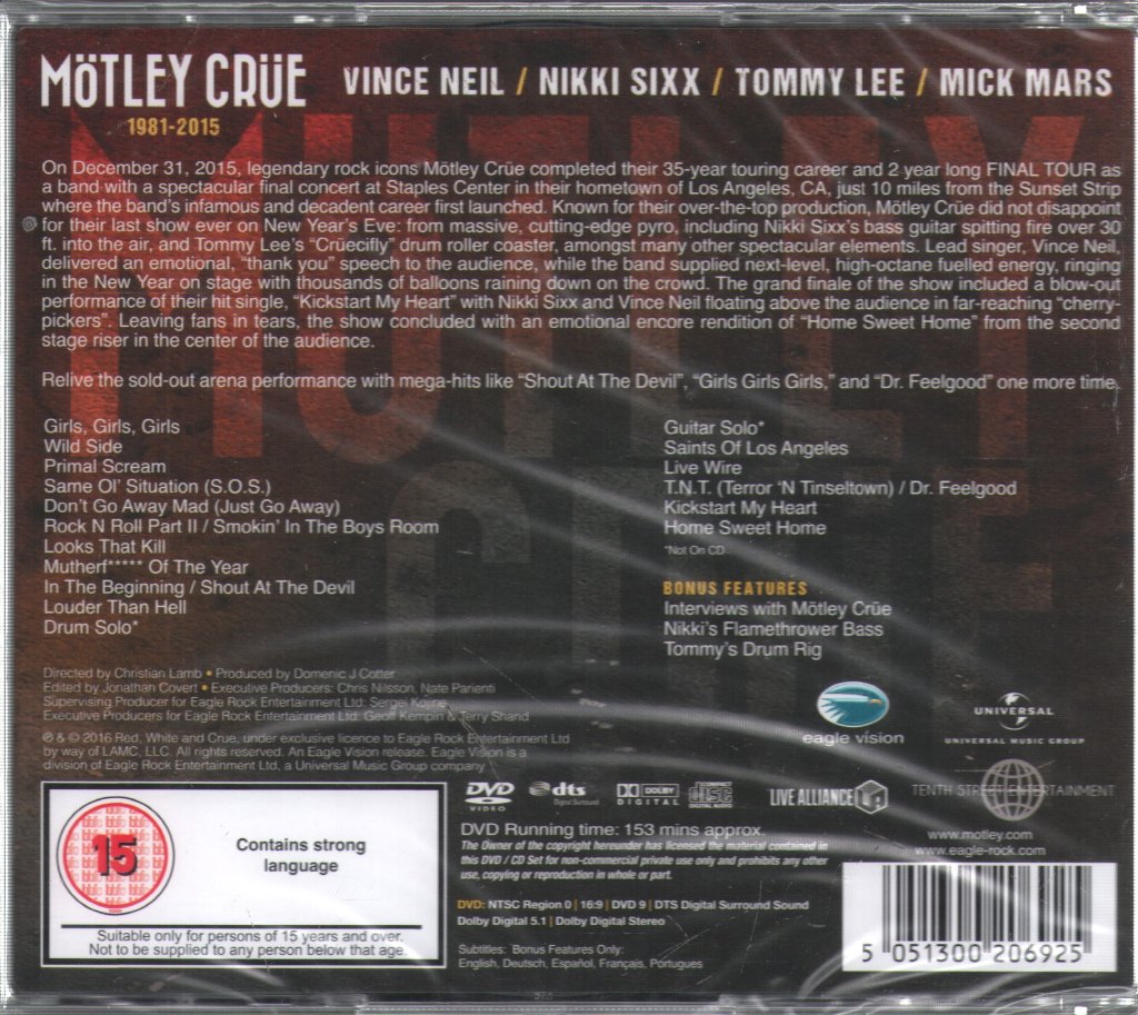 Mötley Crüe - End - Live In Los Angeles - Cd/Dvd