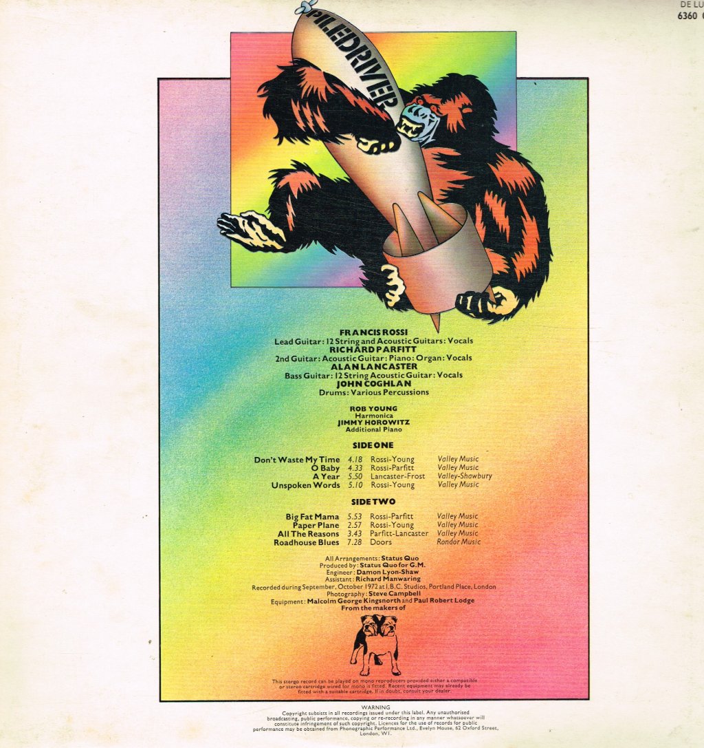 Status Quo - Piledriver - Lp