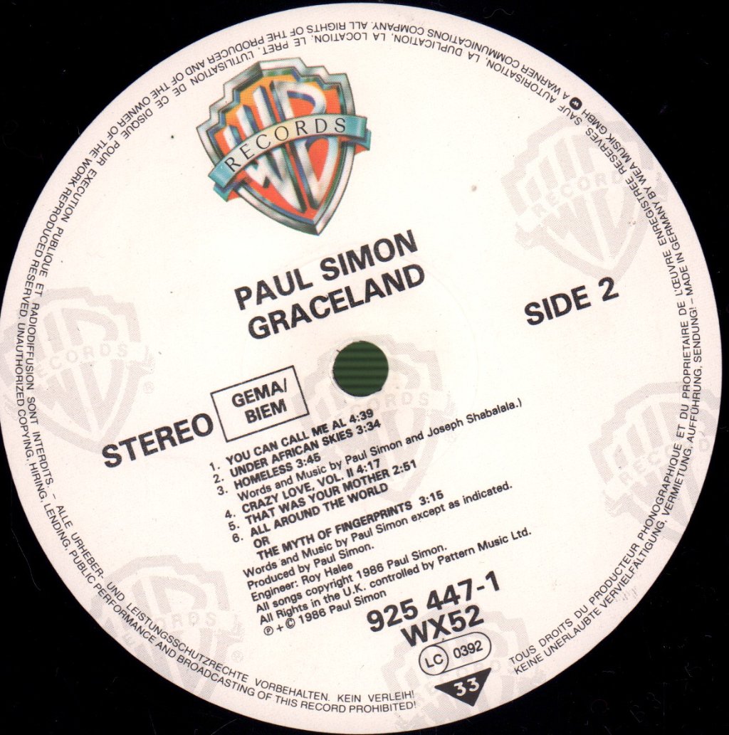 Paul Simon - Graceland - Lp
