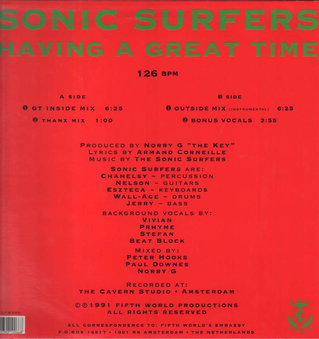 Sonic Surfers - Having A Great Time - 12 Inch