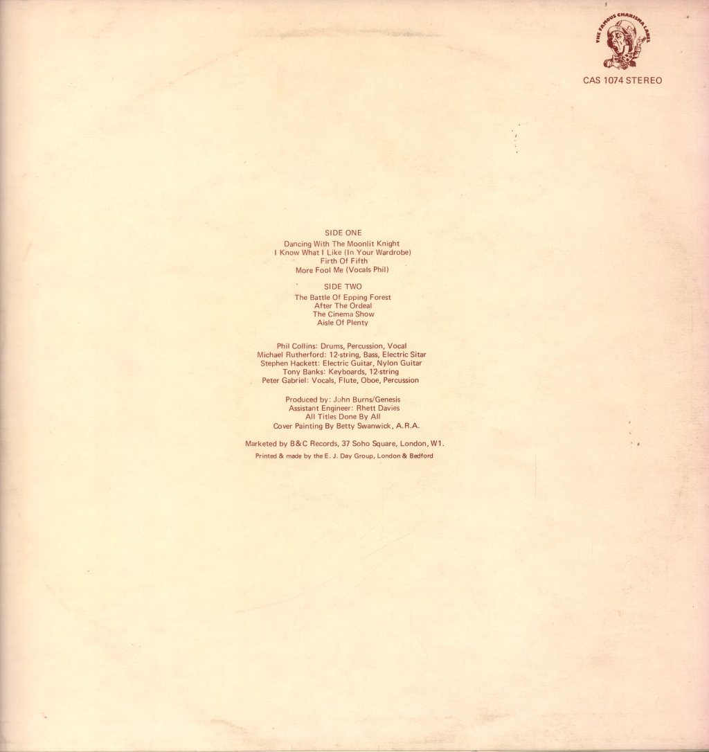 Genesis - Selling England By The Pound - Lp