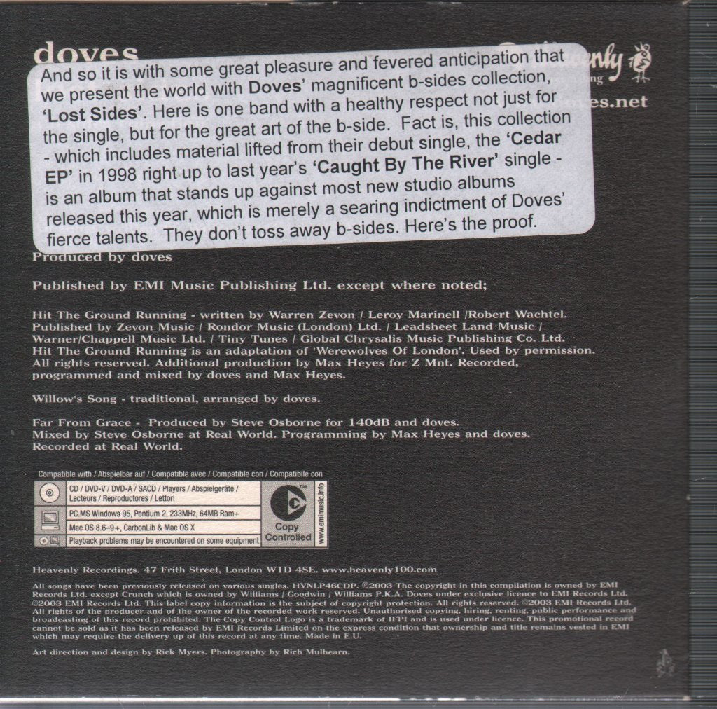 Doves (Manchester Group) - Lost Sides - Cd