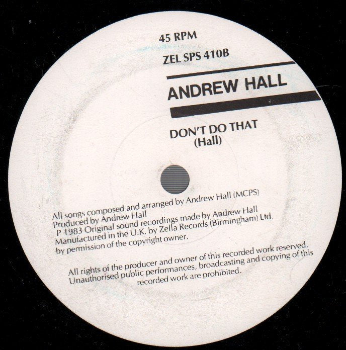 Andrew Hall - Hold On To Your Heart - 7 Inch