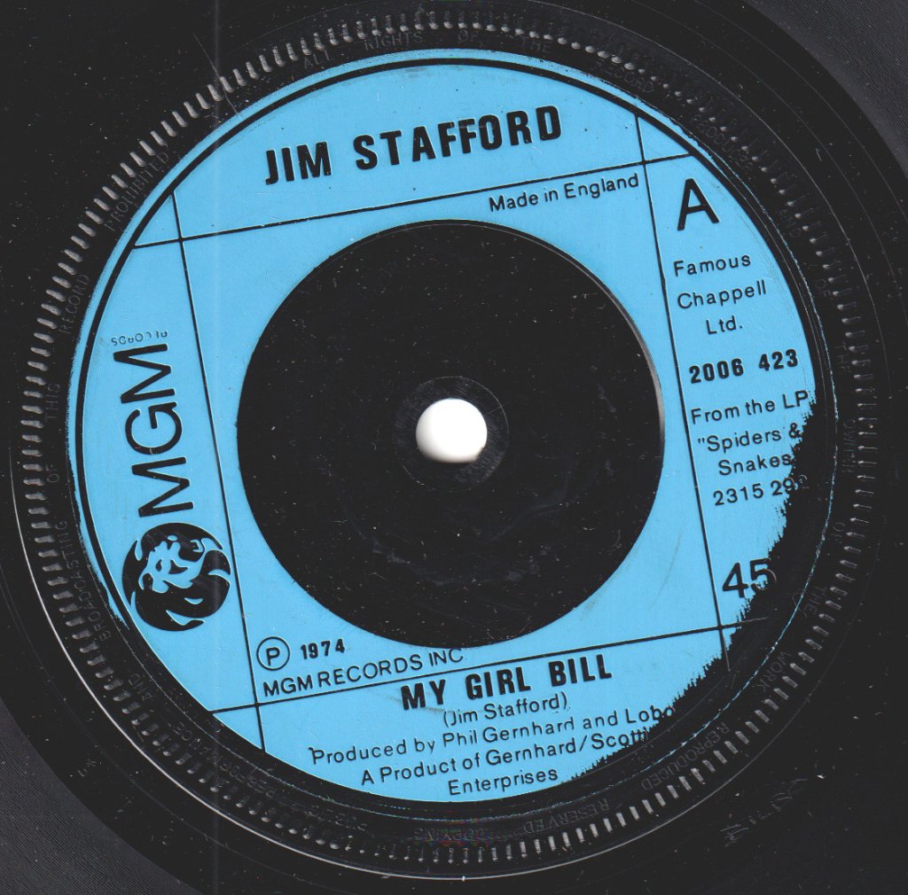 Jim Stafford - My Girl Bill - 7 Inch