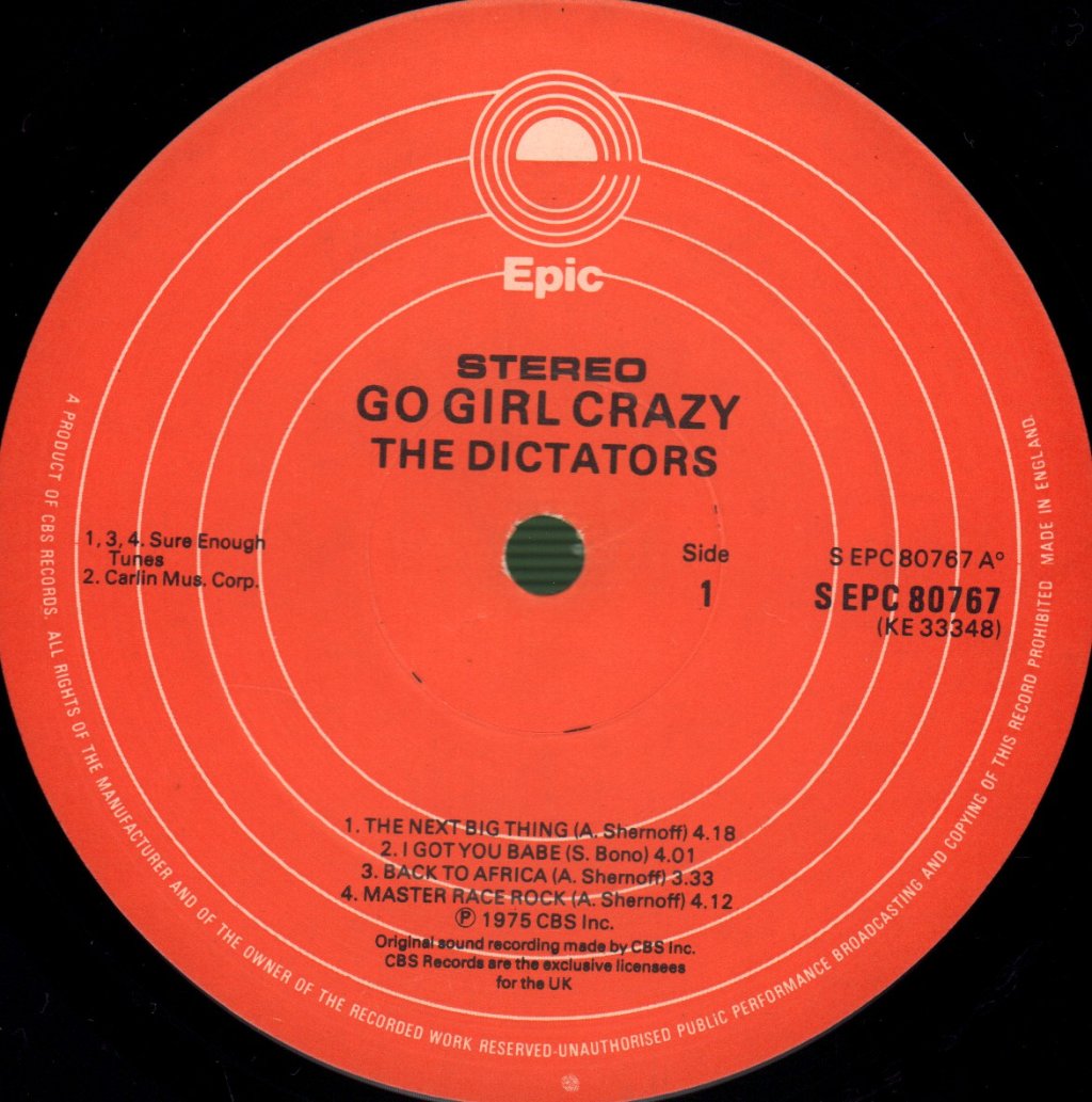 Dictators - Go Girl Crazy! - Lp