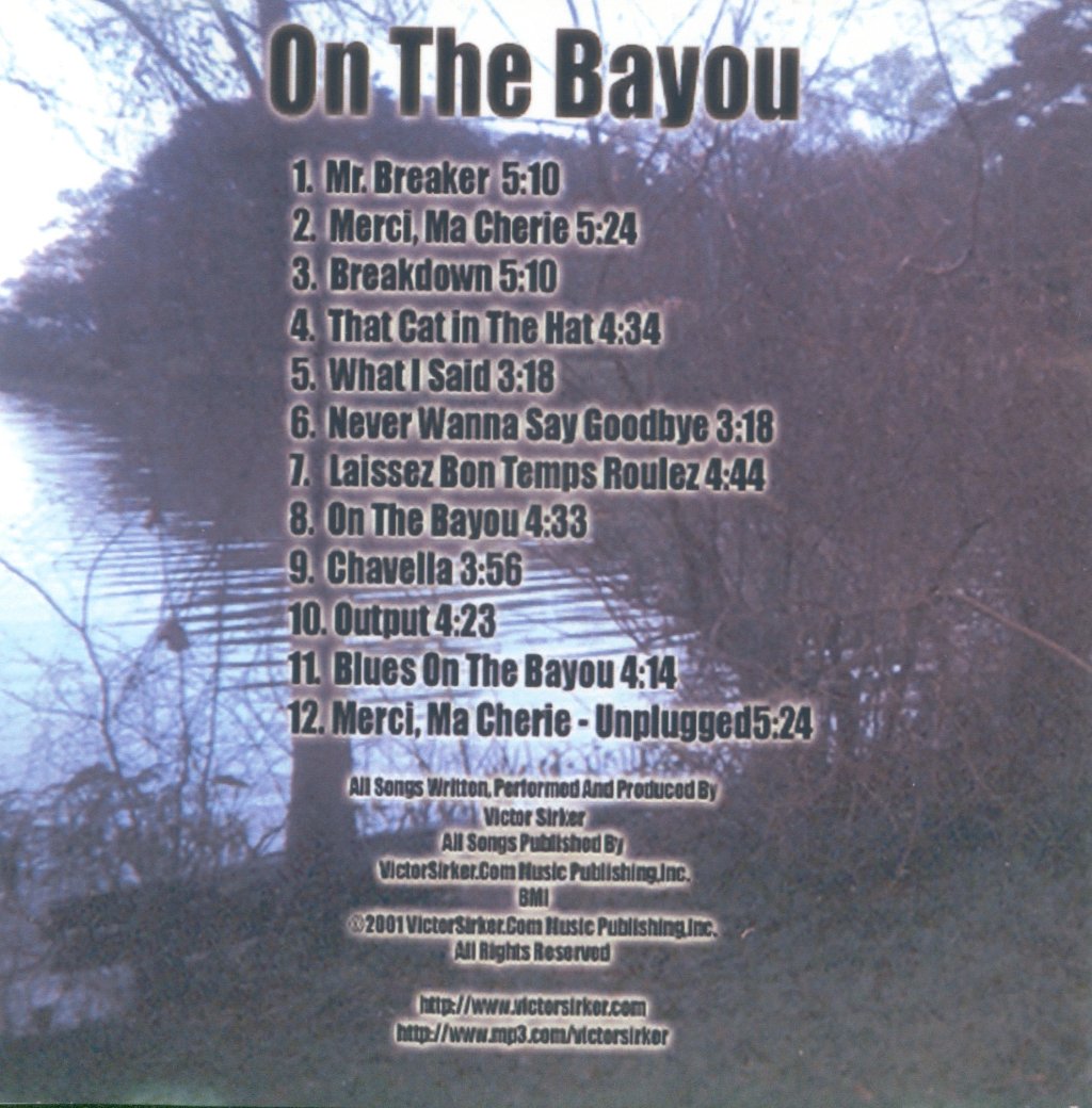 Victor Sirker - On The Bayou - Cdr