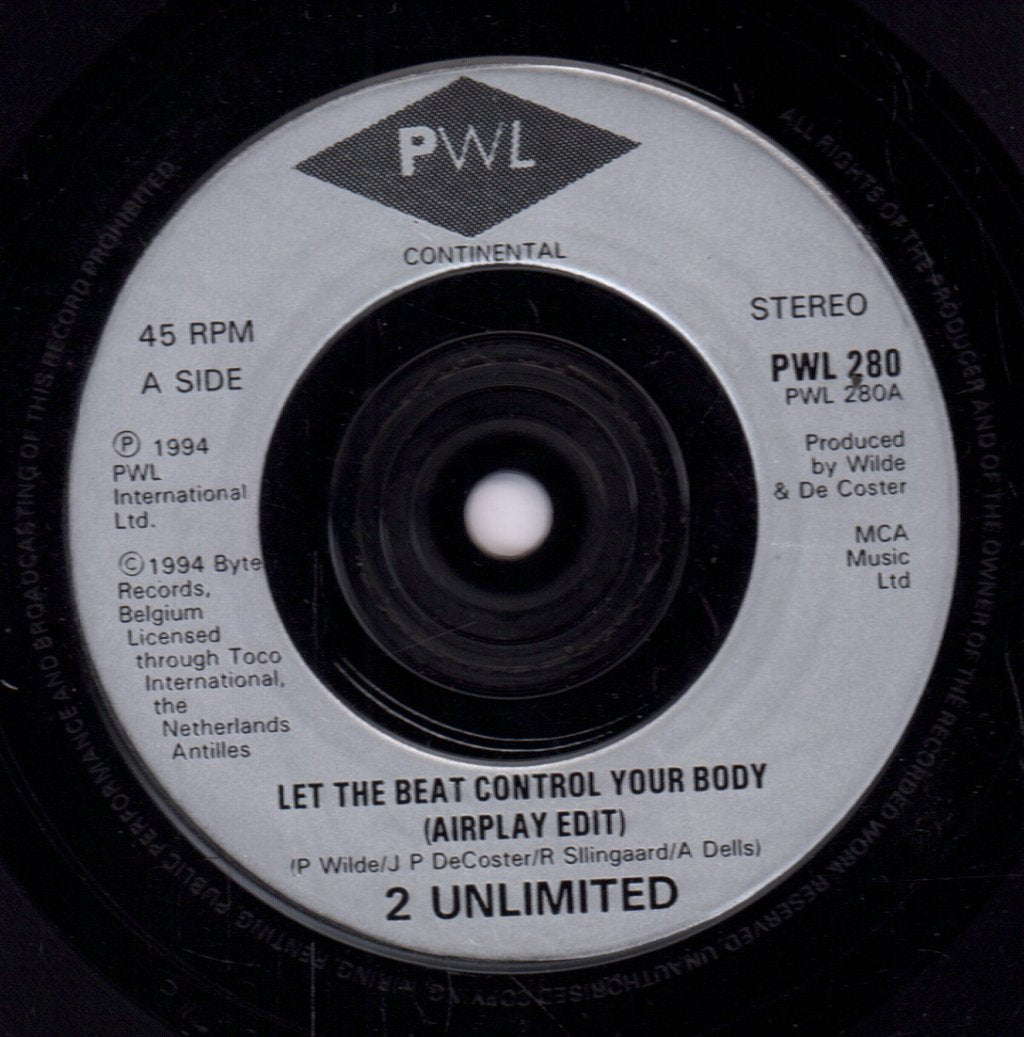 2 Unlimited - Let The Beat Control Your Body - 7 Inch