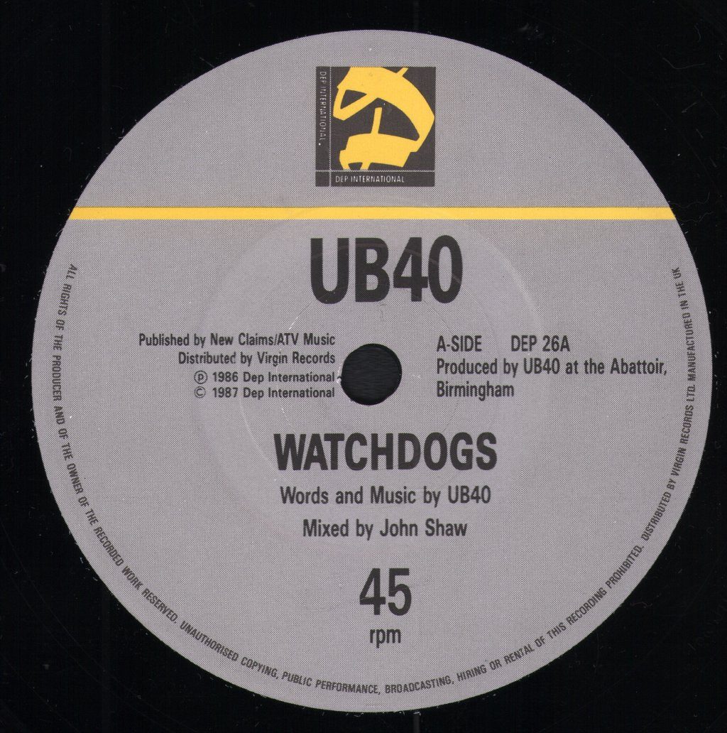 UB40 - Watchdogs - 7 Inch